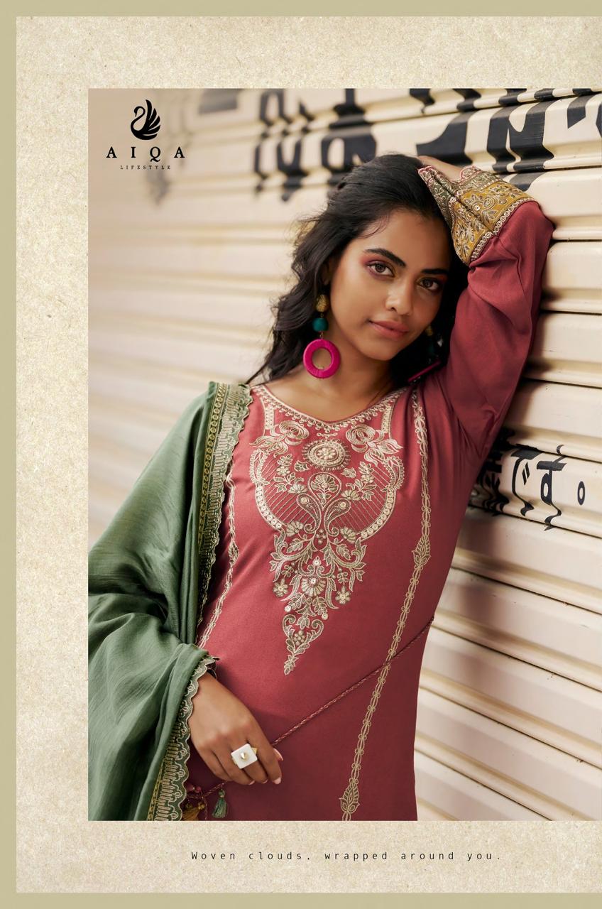 Weaves Aiqa Viscose Pashmina Suits Manufacturer Gujarat