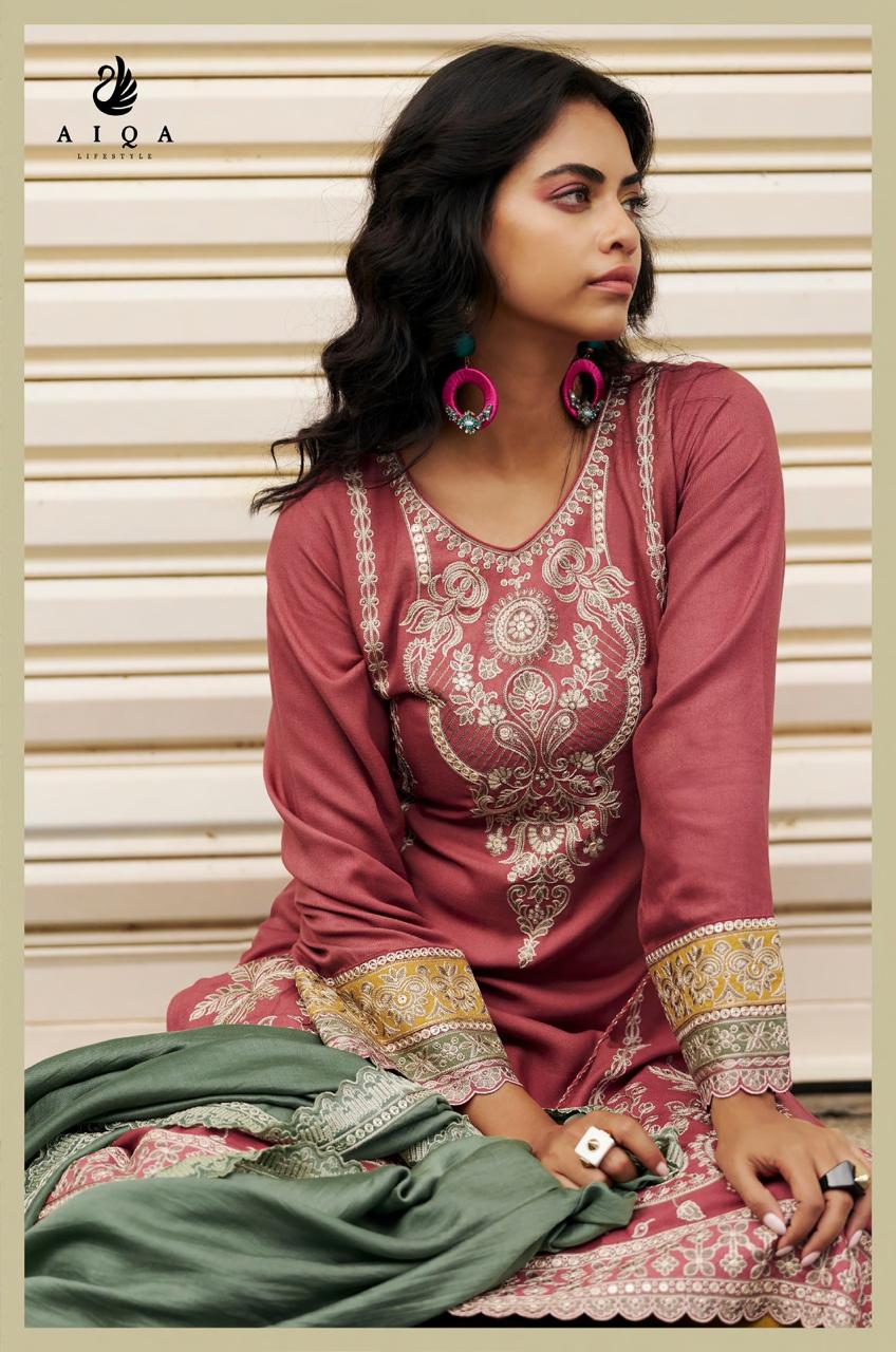 Weaves Aiqa Viscose Pashmina Suits Manufacturer Gujarat