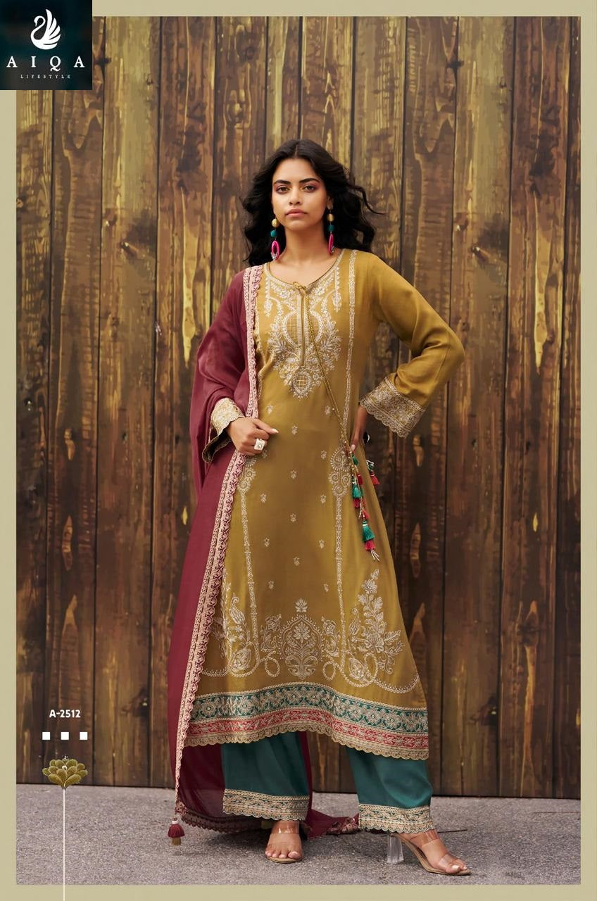 Weaves Aiqa Viscose Pashmina Suits Manufacturer Gujarat