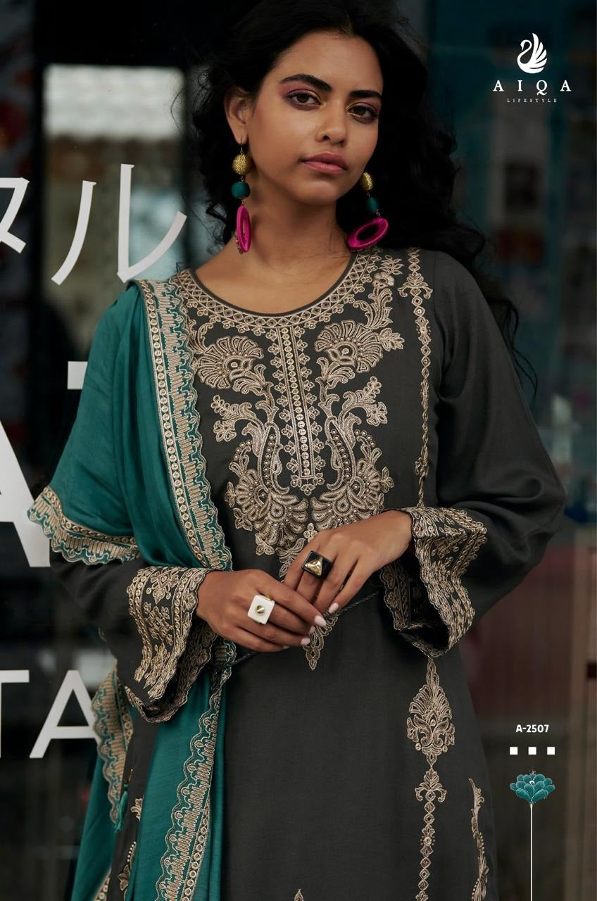 Weaves Aiqa Viscose Pashmina Suits Manufacturer Gujarat