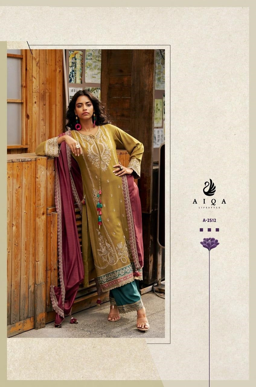 Weaves Aiqa Viscose Pashmina Suits Manufacturer Gujarat