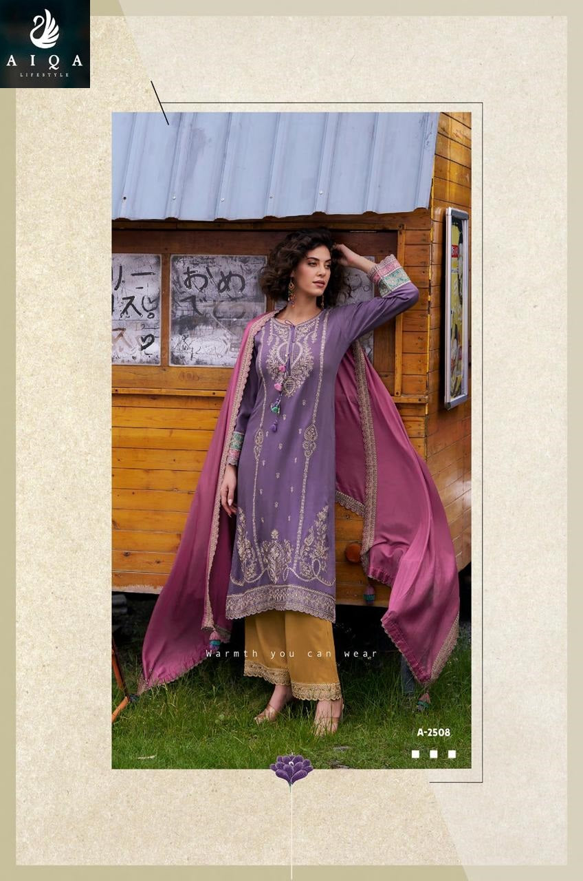 Weaves Aiqa Viscose Pashmina Suits Manufacturer Gujarat