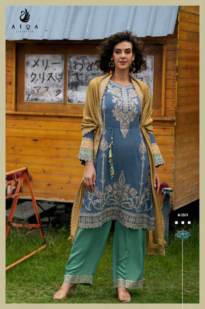 Weaves Aiqa Viscose Pashmina Suits Manufacturer Gujarat