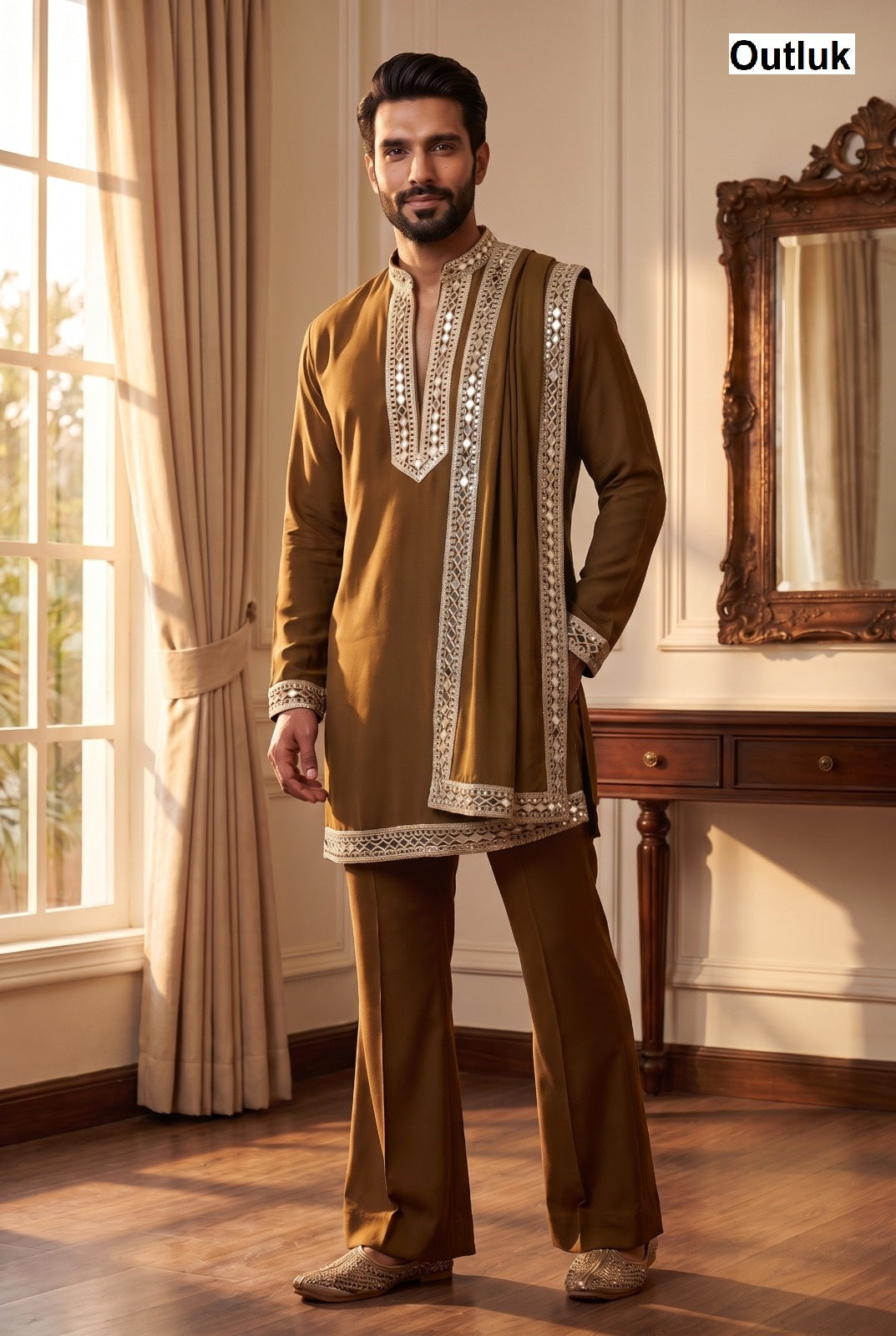 Wedding 52 Outluk Lachaka Mens Kurta Pajama Wholesale Price