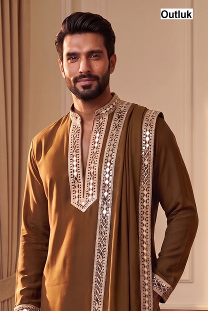Wedding 52 Outluk Lachaka Mens Kurta Pajama Wholesale Price