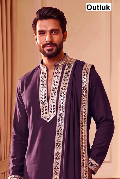 Wedding 52 Outluk Lachaka Mens Kurta Pajama Wholesale Price