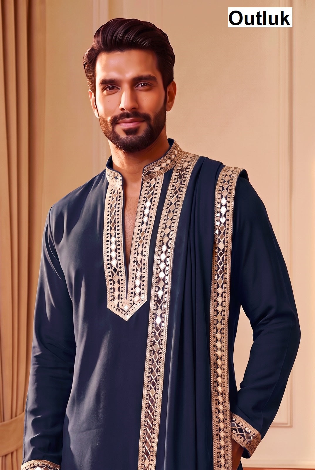 Wedding 52 Outluk Lachaka Mens Kurta Pajama Wholesale Price