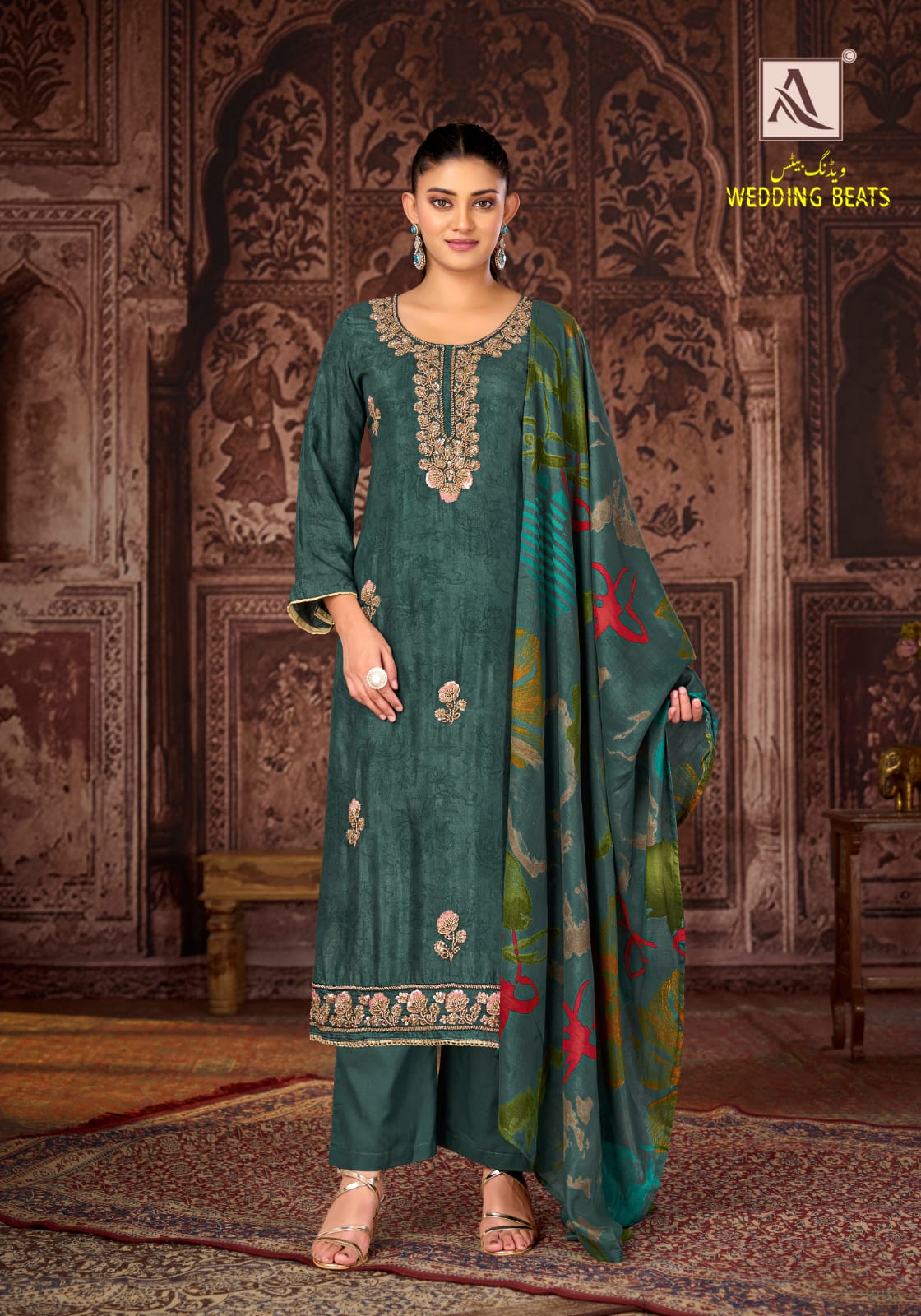Wedding Beats Alok Pure Maslin Karachi Salwar Suits Wholesale Price
