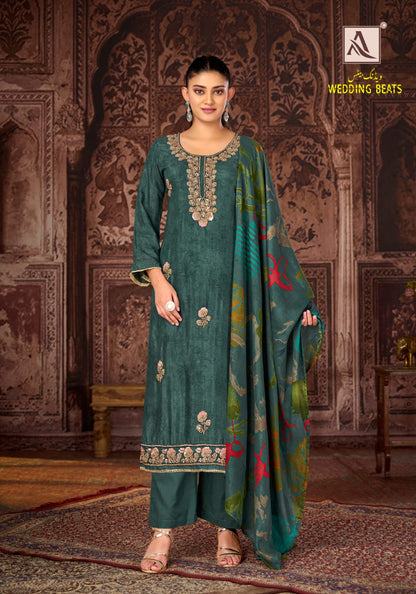 Wedding Beats Alok Pure Maslin Karachi Salwar Suits Wholesale Price