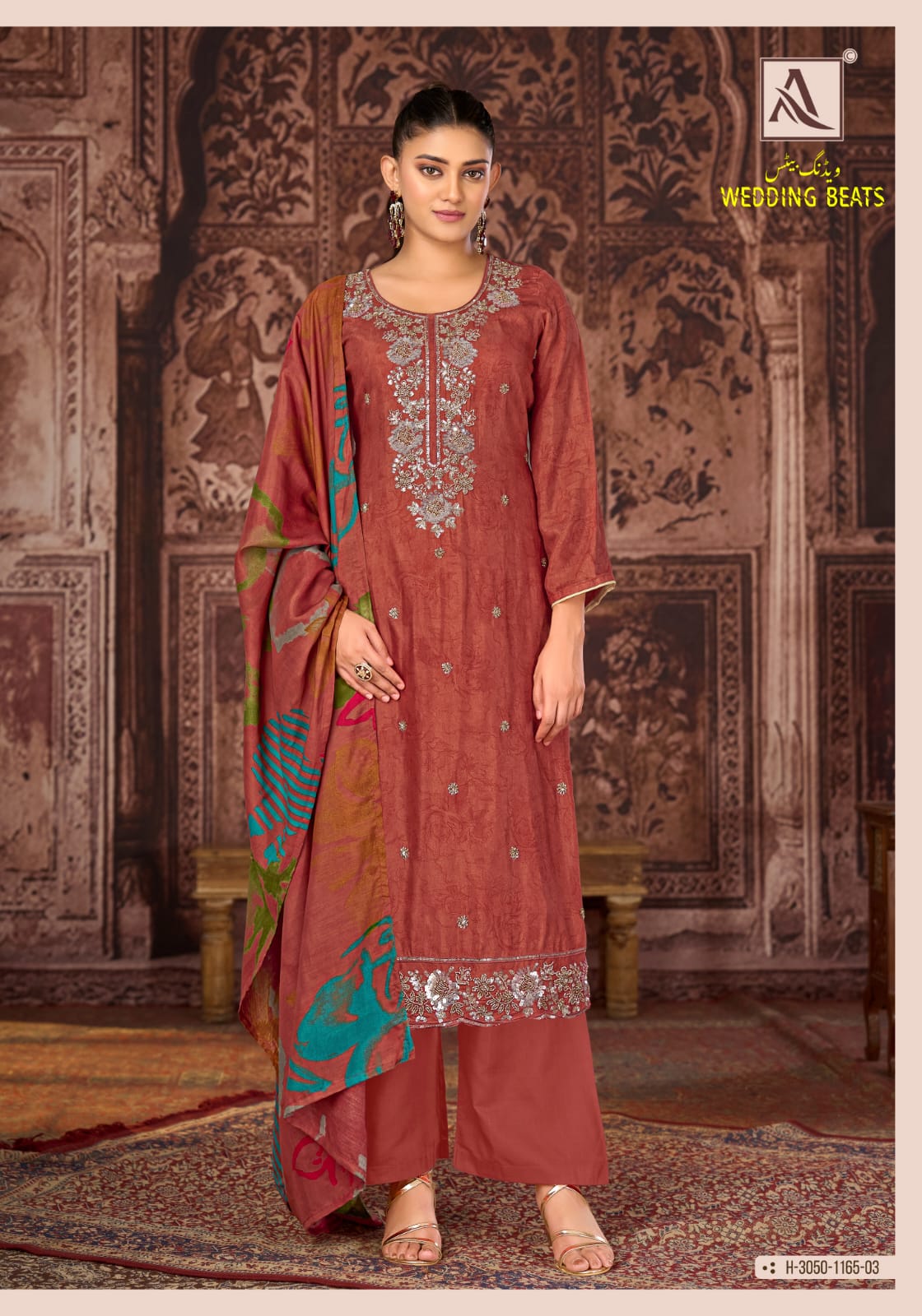 Wedding Beats Alok Pure Maslin Karachi Salwar Suits Wholesale Price