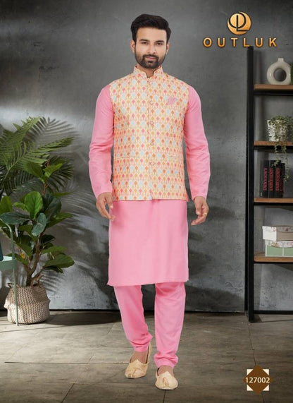 Wedding Collection Vol 127 Outluk Cotton Mens Kurta Pajama Supplier