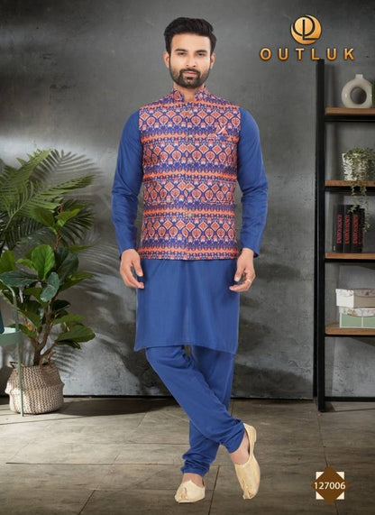 Wedding Collection Vol 127 Outluk Cotton Mens Kurta Pajama Supplier