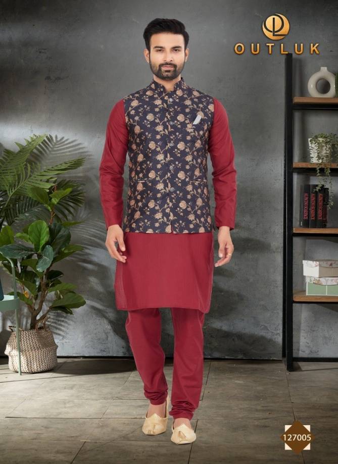 Wedding Collection Vol 127 Outluk Cotton Mens Kurta Pajama Supplier