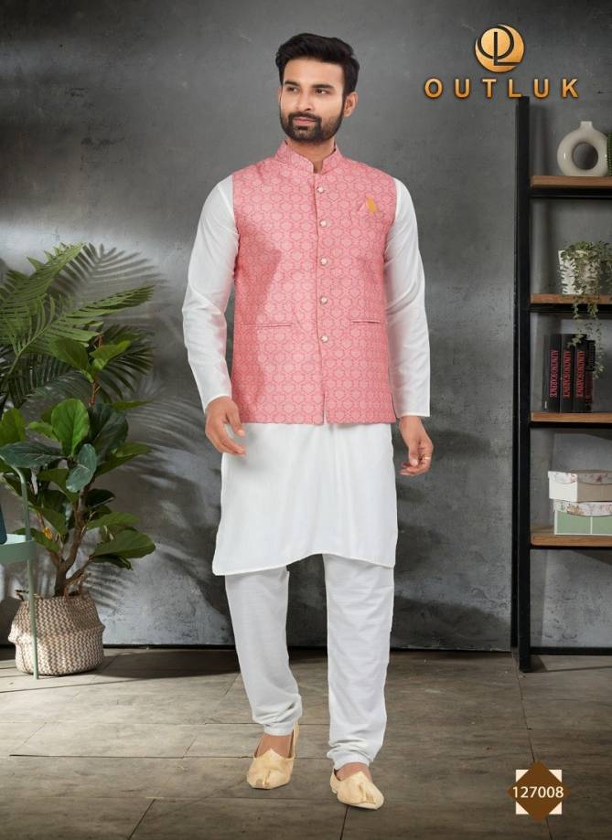Wedding Collection Vol 127 Outluk Cotton Mens Kurta Pajama Supplier