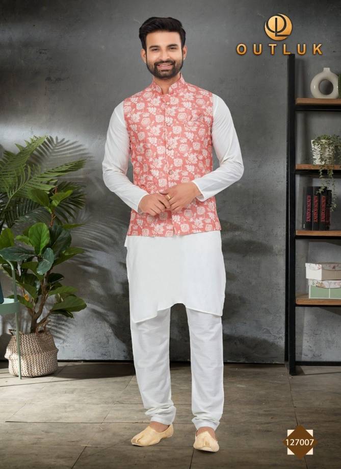 Wedding Collection Vol 127 Outluk Cotton Mens Kurta Pajama Supplier