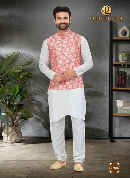 Wedding Collection Vol 127 Outluk Cotton Mens Kurta Pajama Supplier