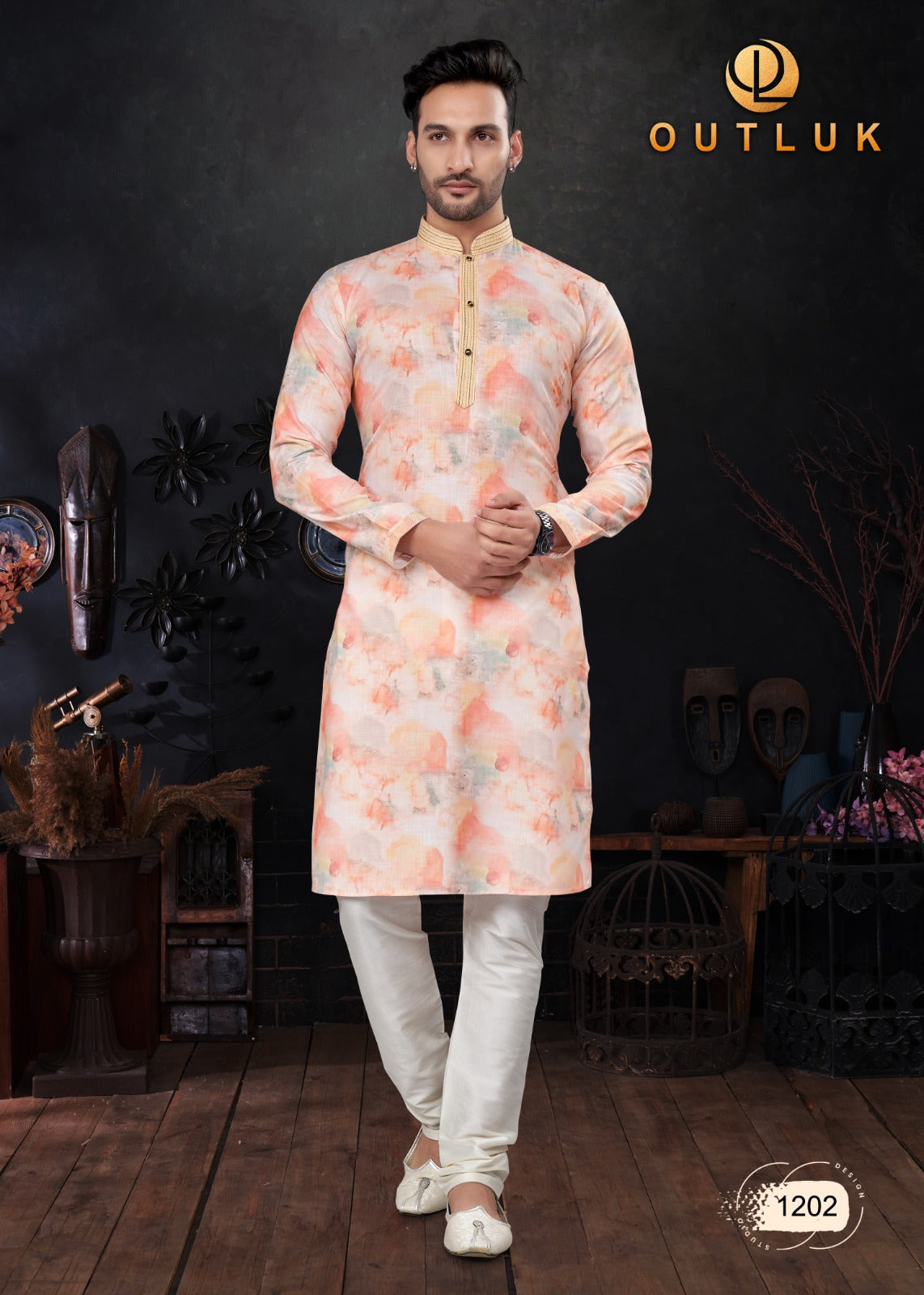 Wedding Collection Vol 12 Outluk Cotton Mens Kurta Pajama Wholesale