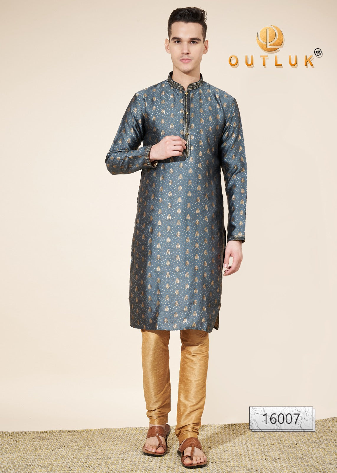 Wedding Collection Vol 16 Outluk Jacquard Mens Kurta Pajama Wholesaler Gujarat
