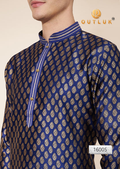 Wedding Collection Vol 16 Outluk Jacquard Mens Kurta Pajama Wholesaler Gujarat