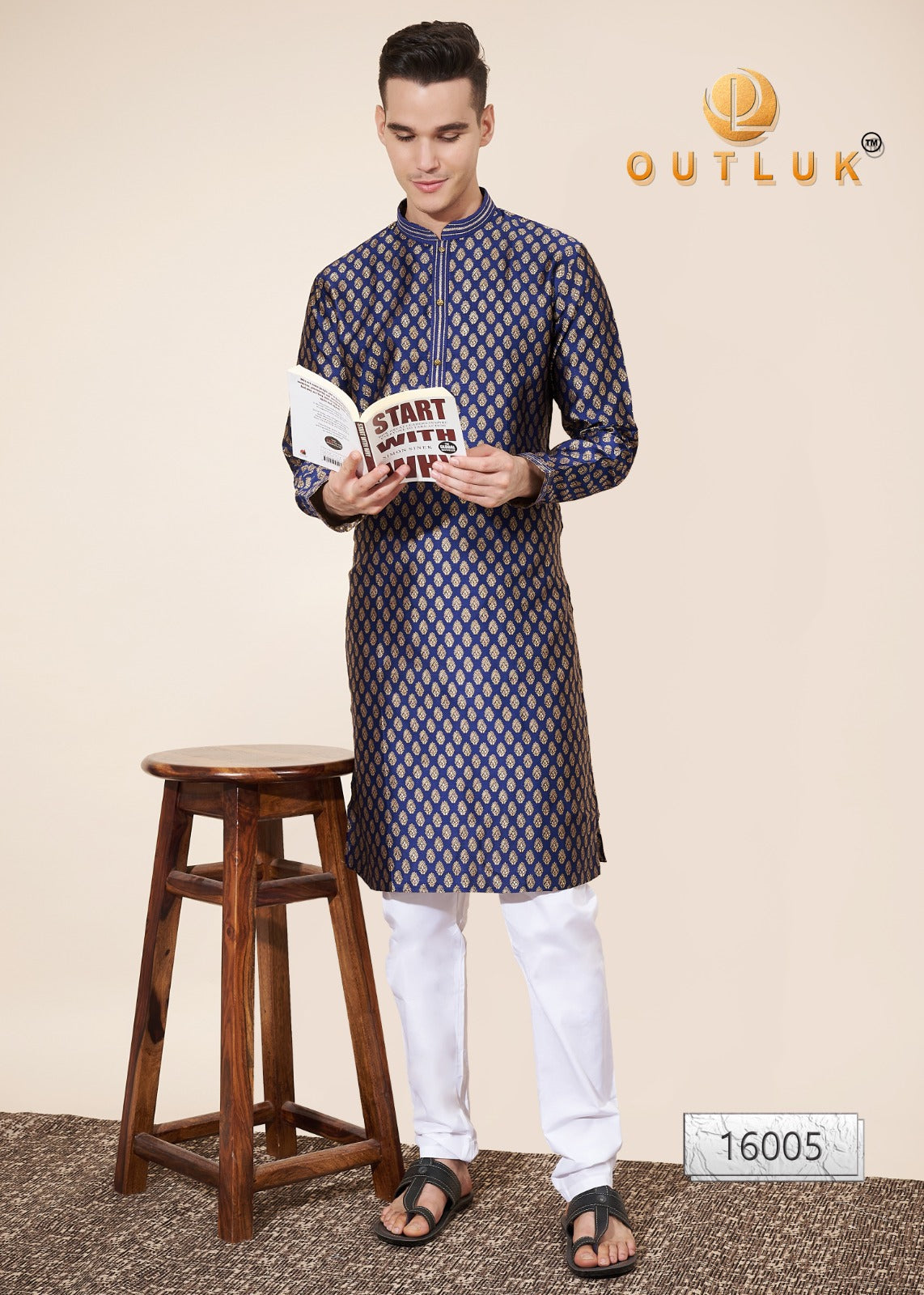 Wedding Collection Vol 16 Outluk Jacquard Mens Kurta Pajama Wholesaler Gujarat