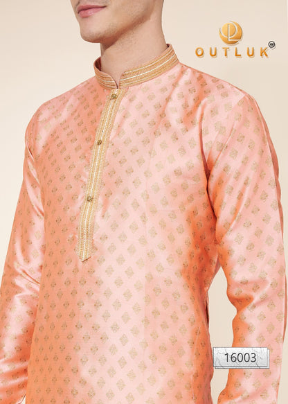 Wedding Collection Vol 16 Outluk Jacquard Mens Kurta Pajama Wholesaler Gujarat