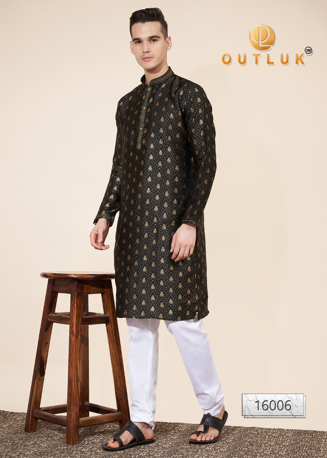 Wedding Collection Vol 16 Outluk Jacquard Mens Kurta Pajama Wholesaler Gujarat