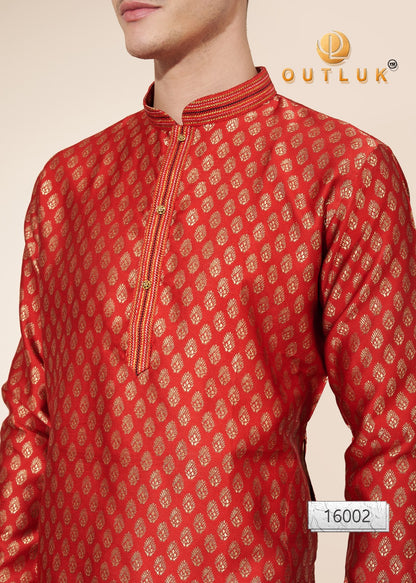 Wedding Collection Vol 16 Outluk Jacquard Mens Kurta Pajama Wholesaler Gujarat