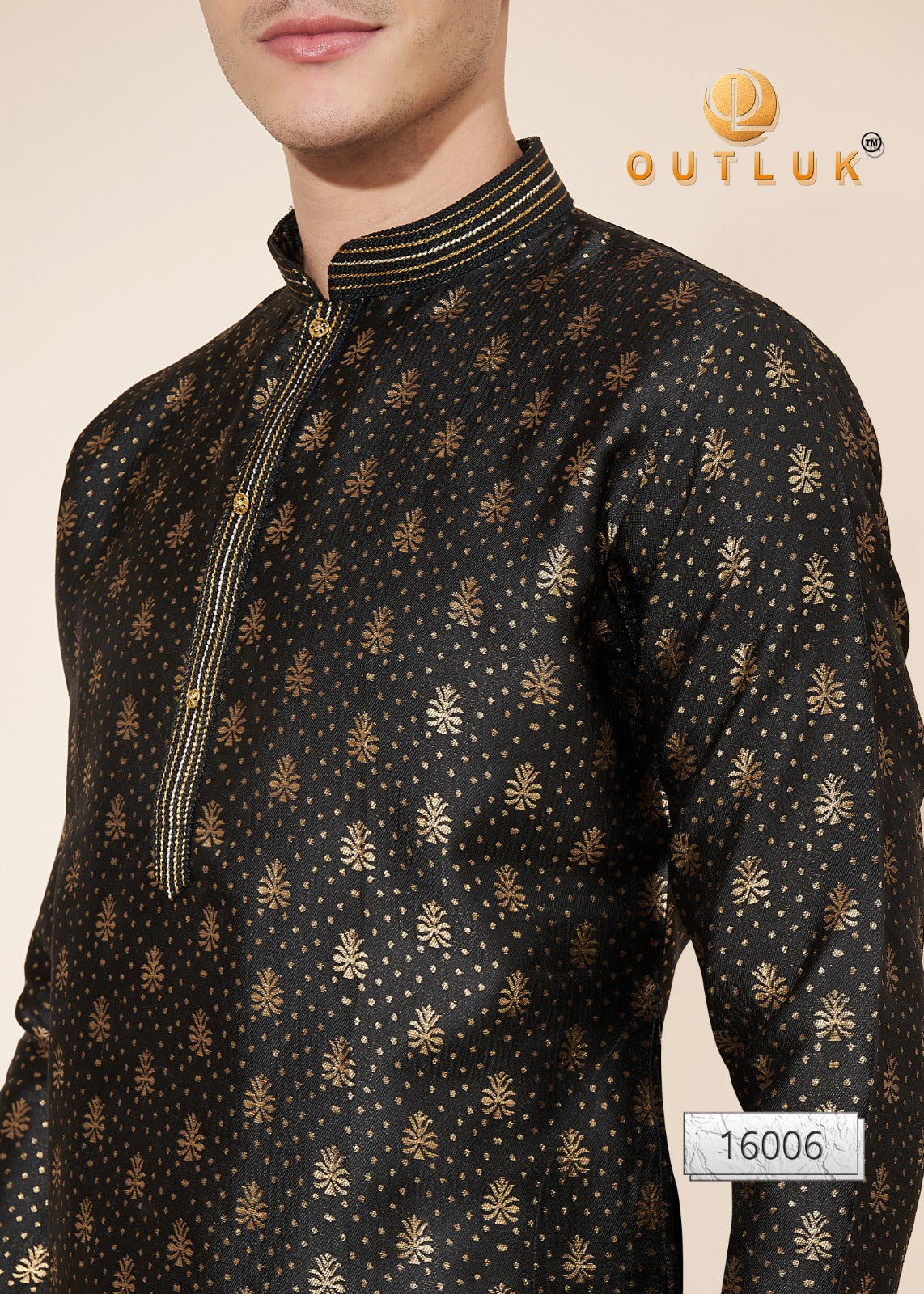 Wedding Collection Vol 16 Outluk Jacquard Mens Kurta Pajama Wholesaler Gujarat