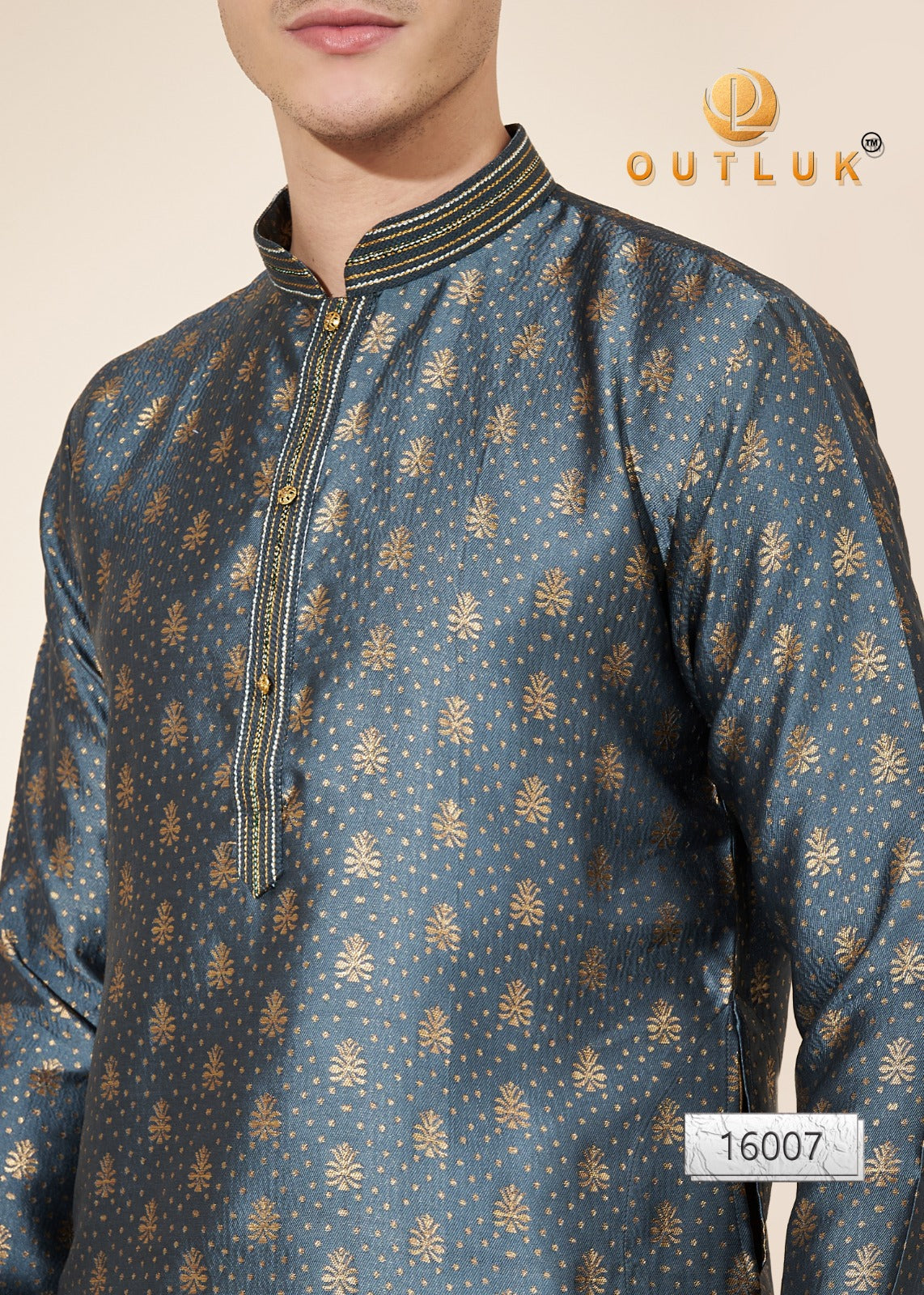 Wedding Collection Vol 16 Outluk Jacquard Mens Kurta Pajama Wholesaler Gujarat