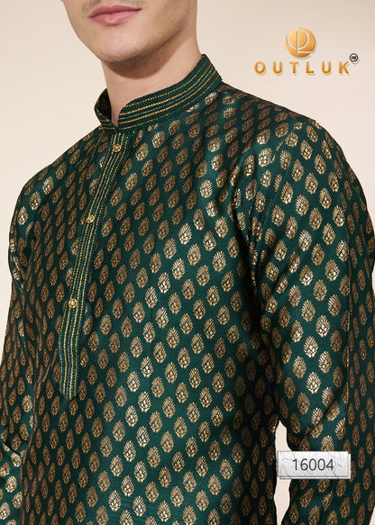 Wedding Collection Vol 16 Outluk Jacquard Mens Kurta Pajama Wholesaler Gujarat
