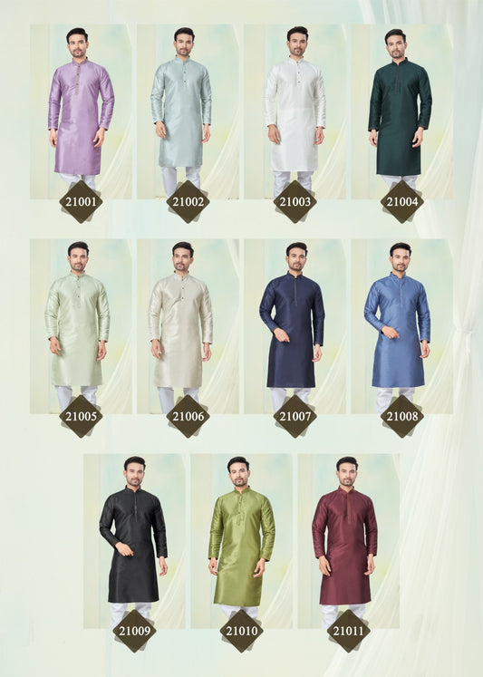 Wedding Collection Vol 21 Outluk Silk Mens Kurta Pajama Manufacturer