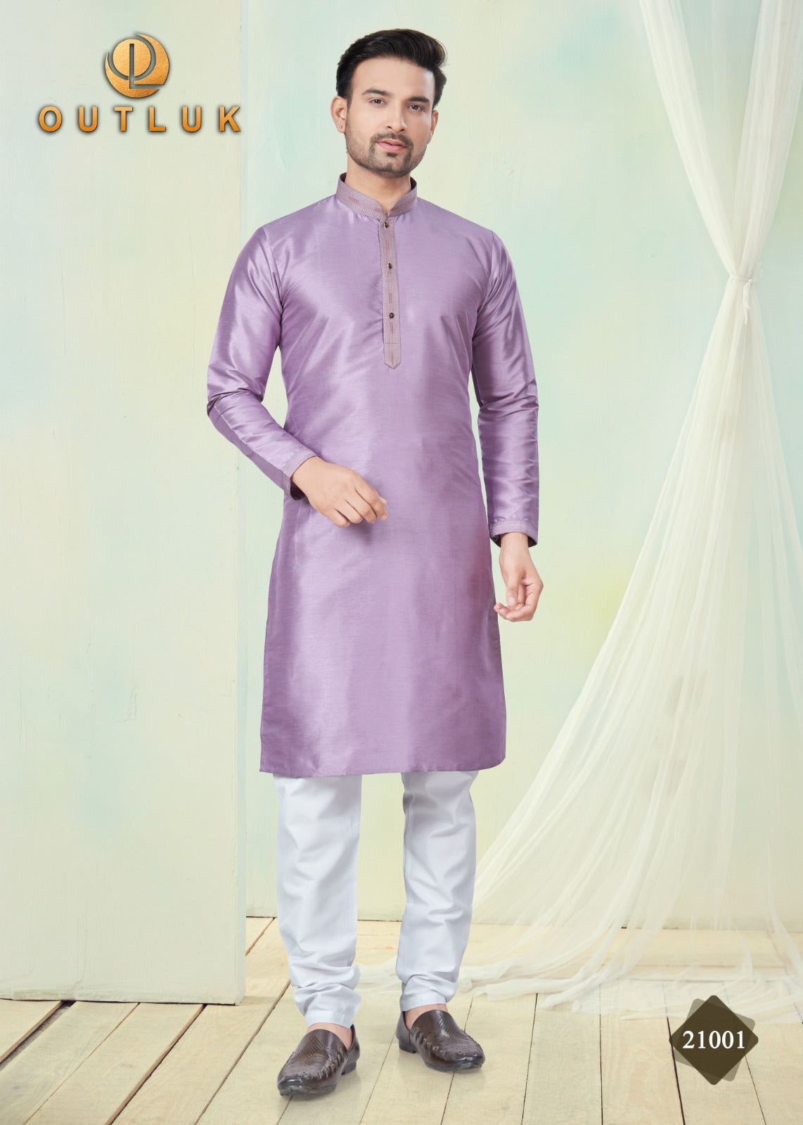 Wedding Collection Vol 21 Outluk Silk Mens Kurta Pajama Manufacturer