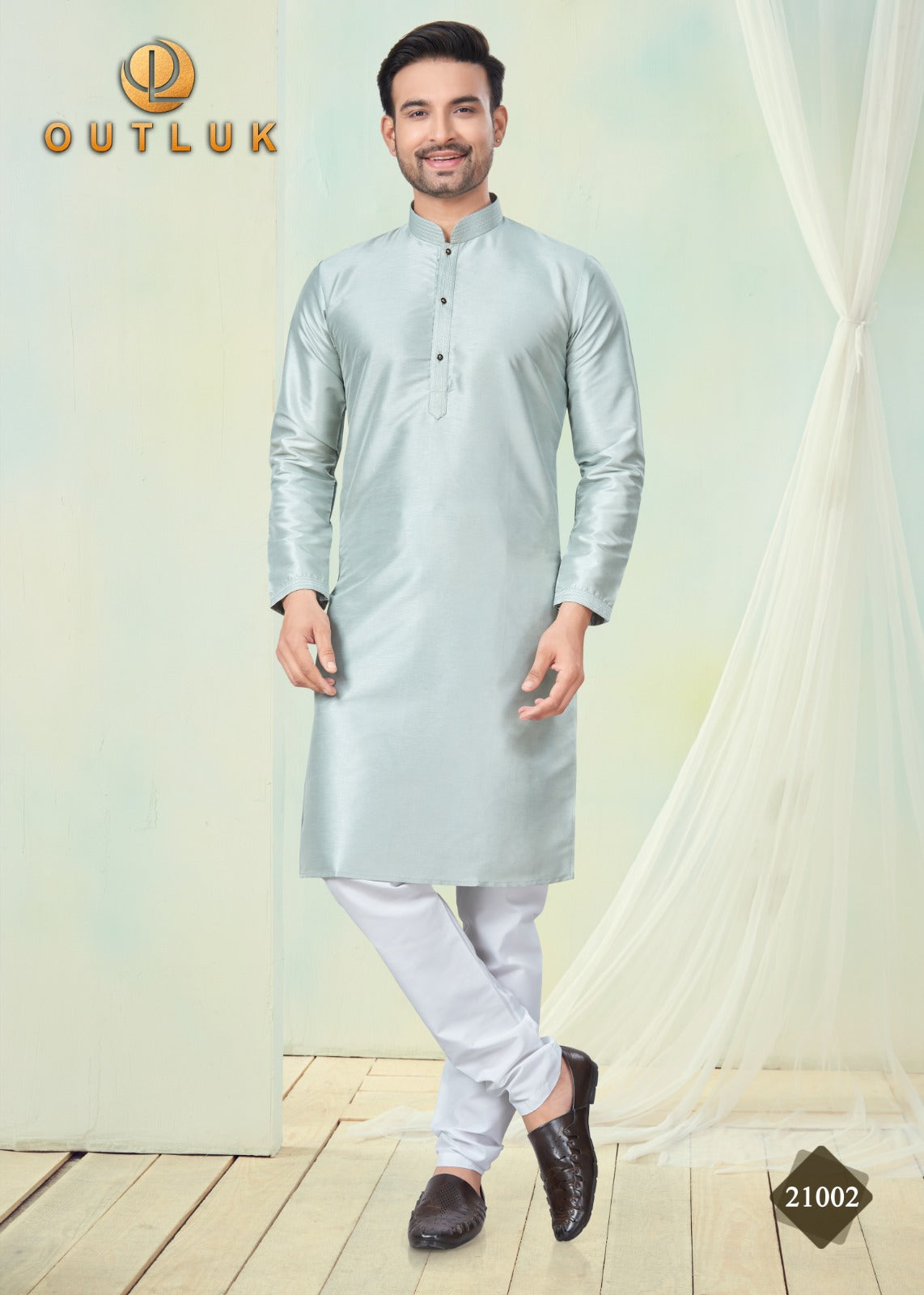 Wedding Collection Vol 21 Outluk Silk Mens Kurta Pajama Manufacturer