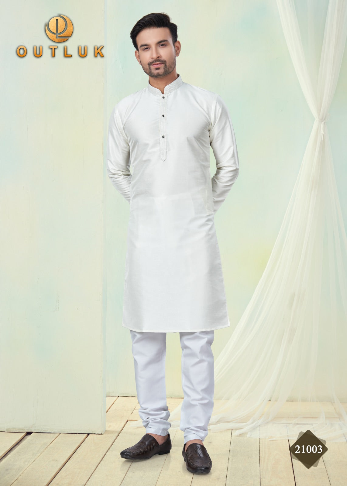 Wedding Collection Vol 21 Outluk Silk Mens Kurta Pajama Manufacturer