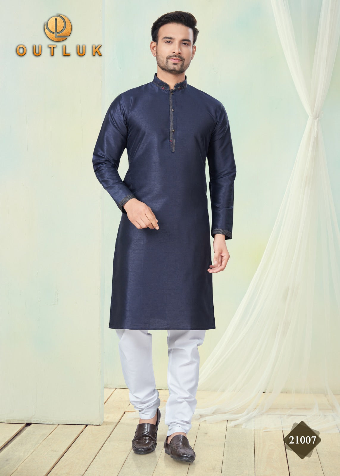 Wedding Collection Vol 21 Outluk Silk Mens Kurta Pajama Manufacturer Kavya Style Plus