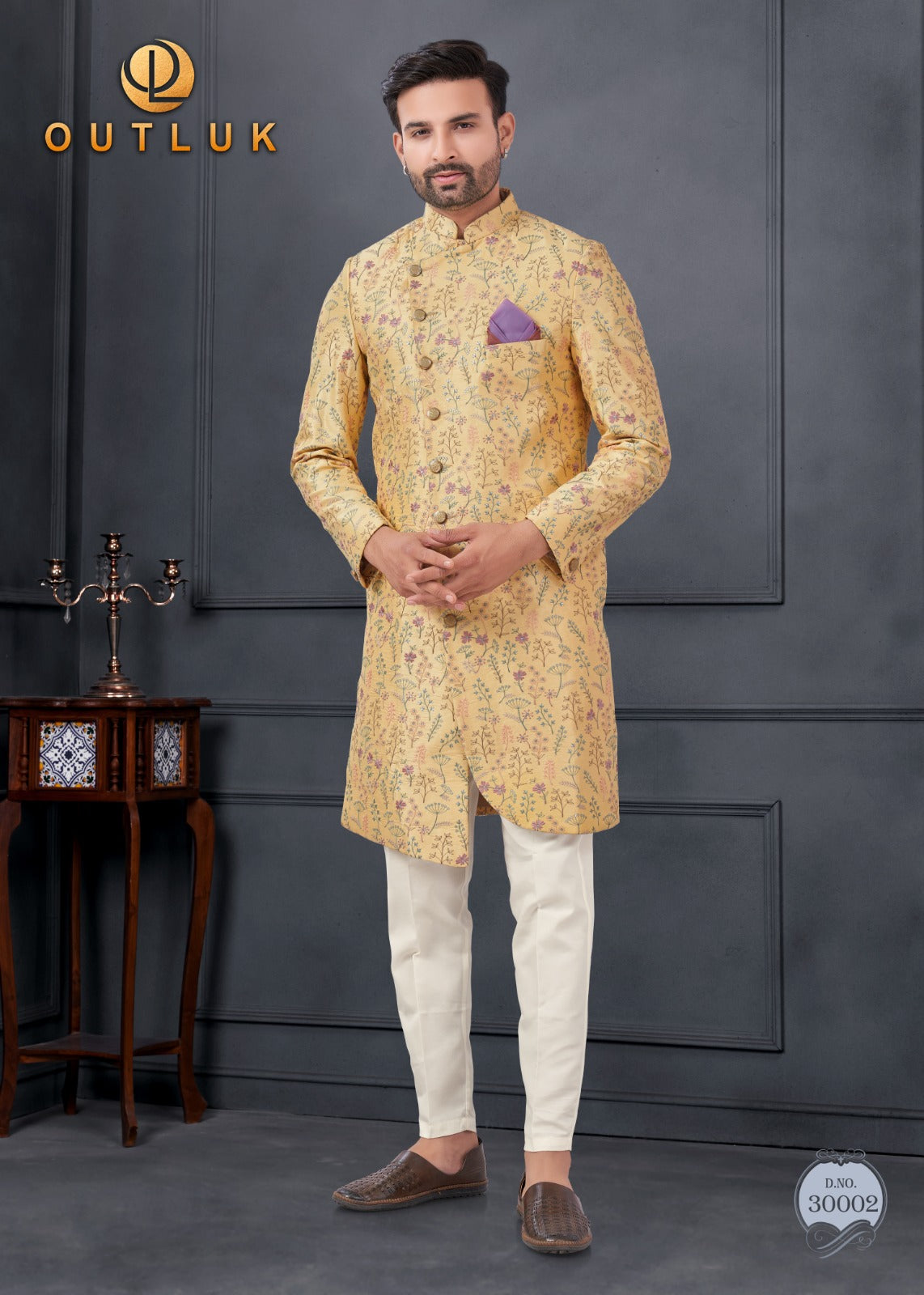 Wedding Collection Vol 30 Outluk Silk Mens Kurta Pajama Supplier
