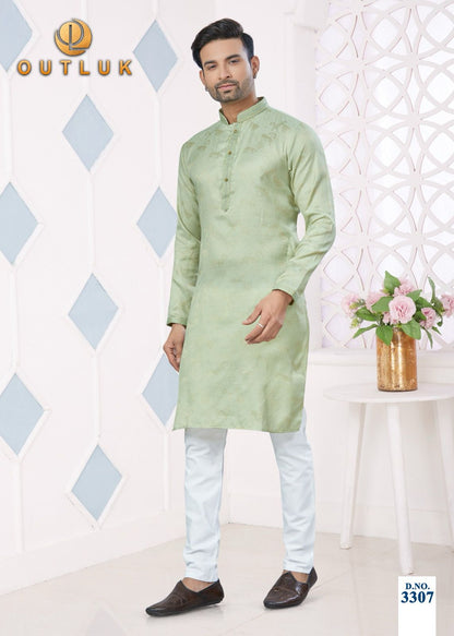Wedding Collection Vol 33 Outluk Jacquard Mens Kurta Pajama Wholesale