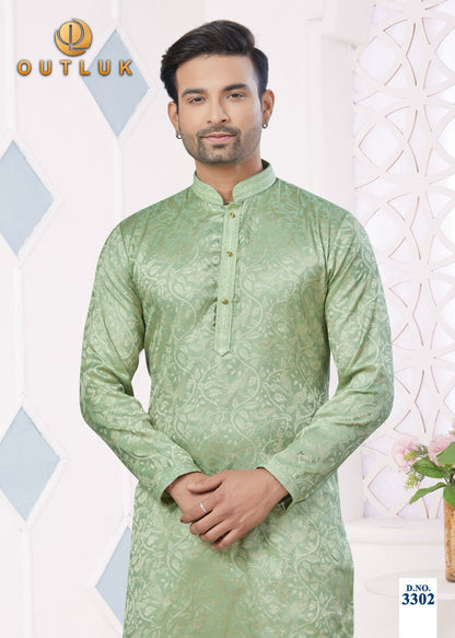 Wedding Collection Vol 33 Outluk Jacquard Mens Kurta Pajama Wholesale