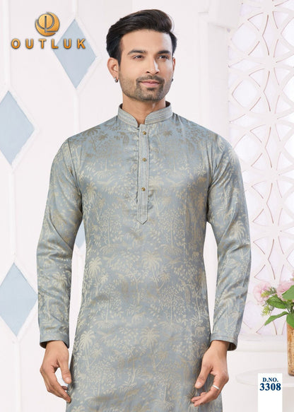 Wedding Collection Vol 33 Outluk Jacquard Mens Kurta Pajama Wholesale