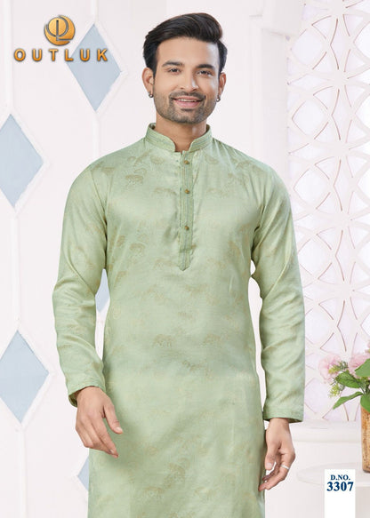 Wedding Collection Vol 33 Outluk Jacquard Mens Kurta Pajama Wholesale