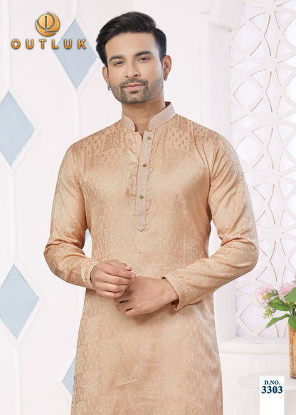 Wedding Collection Vol 33 Outluk Jacquard Mens Kurta Pajama Wholesale