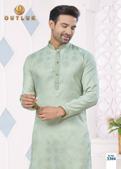 Wedding Collection Vol 33 Outluk Jacquard Mens Kurta Pajama Wholesale