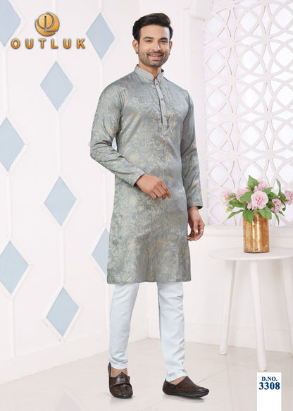 Wedding Collection Vol 33 Outluk Jacquard Mens Kurta Pajama Wholesale