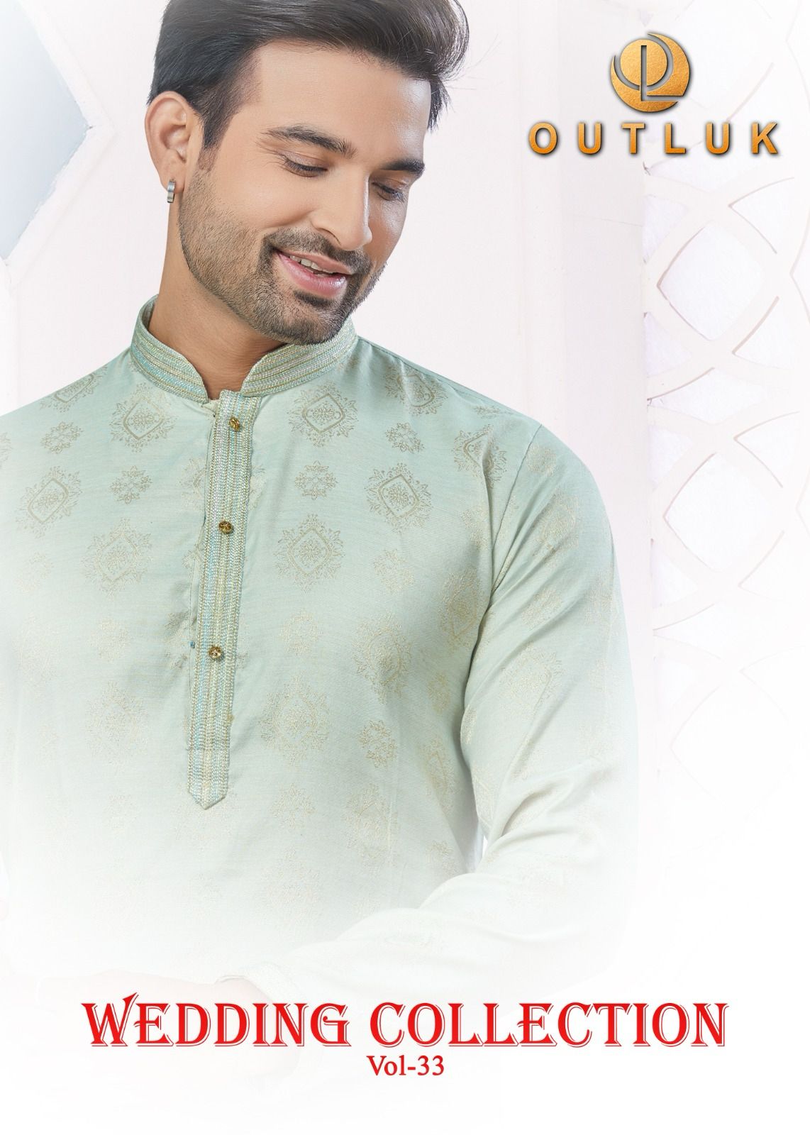Wedding Collection Vol 33 Outluk Jacquard Mens Kurta Pajama Wholesale
