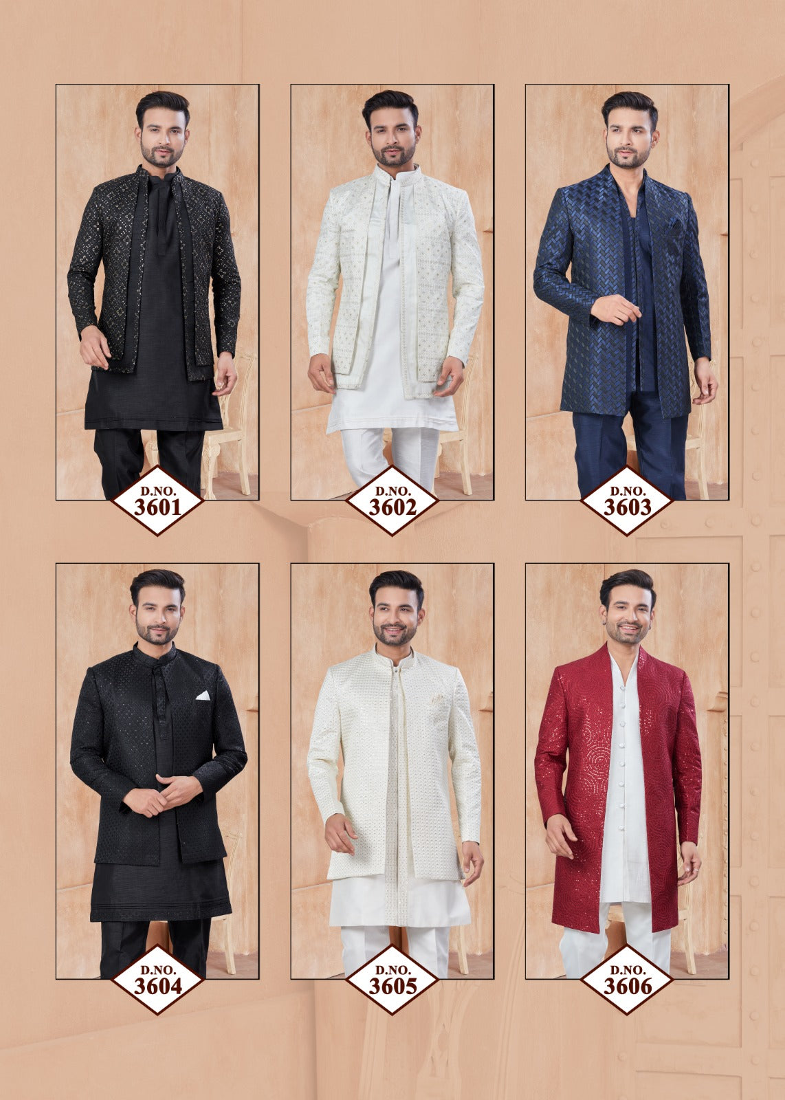 Wedding Collection Vol 36 With Jacket Outluk Pure Silk Mens Kurta Pajama Exporter