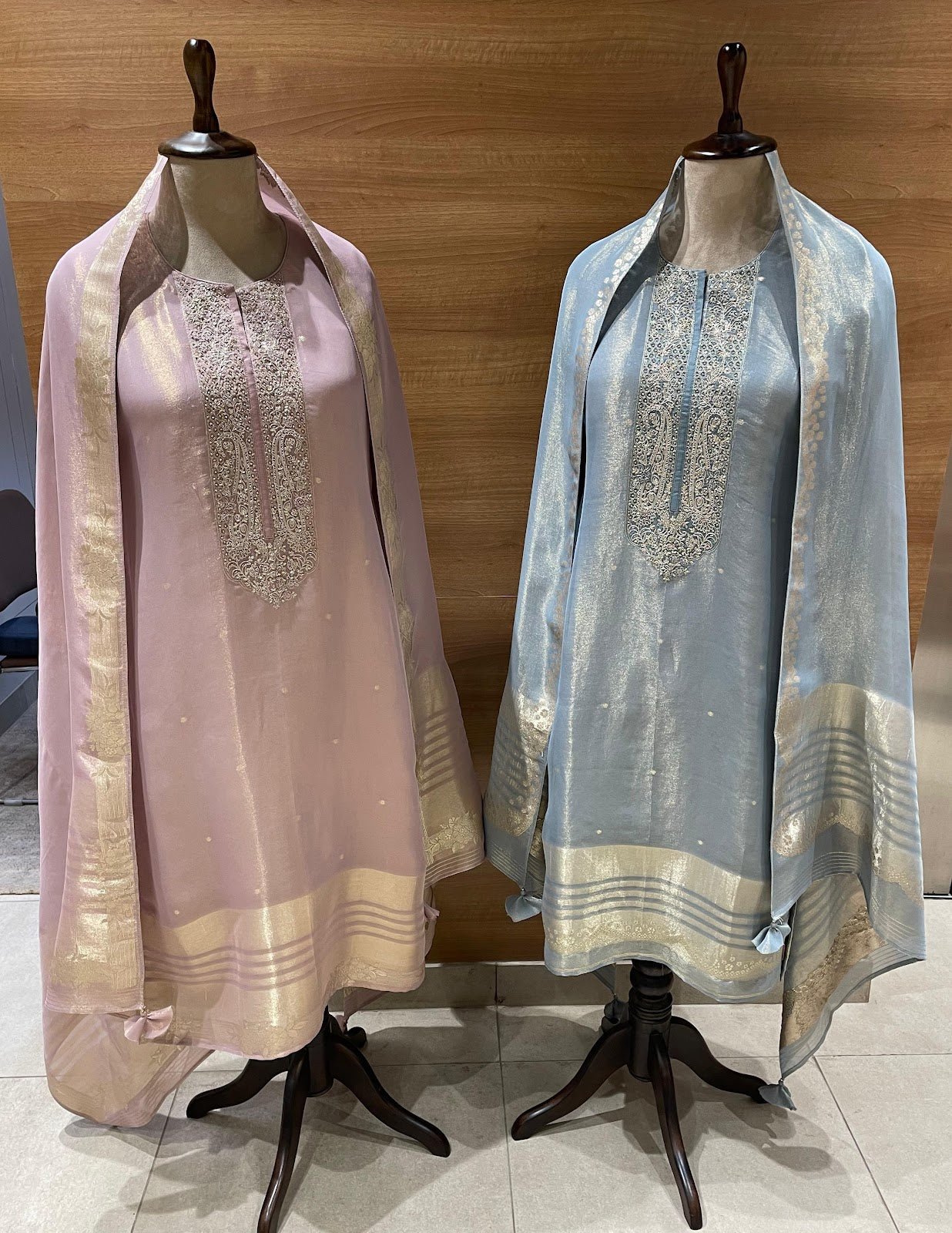 Weera Naariti Tissue Silk Salwar Suits Wholesaler Gujarat