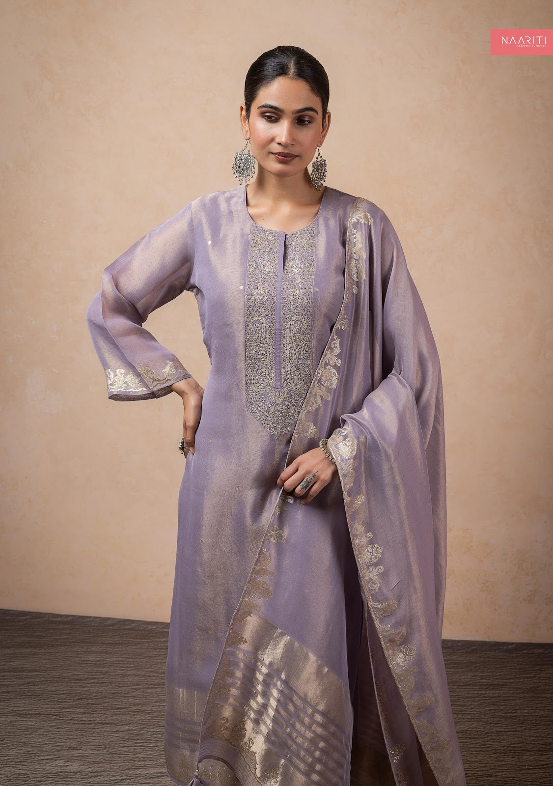 Weera Naariti Tissue Silk Salwar Suits Wholesaler Gujarat