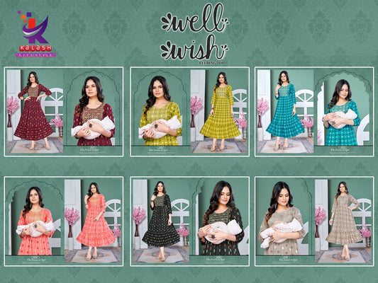 Well Wish Mlm Kalash Lifestyle Rayon 14Kg Feeding Kurtis