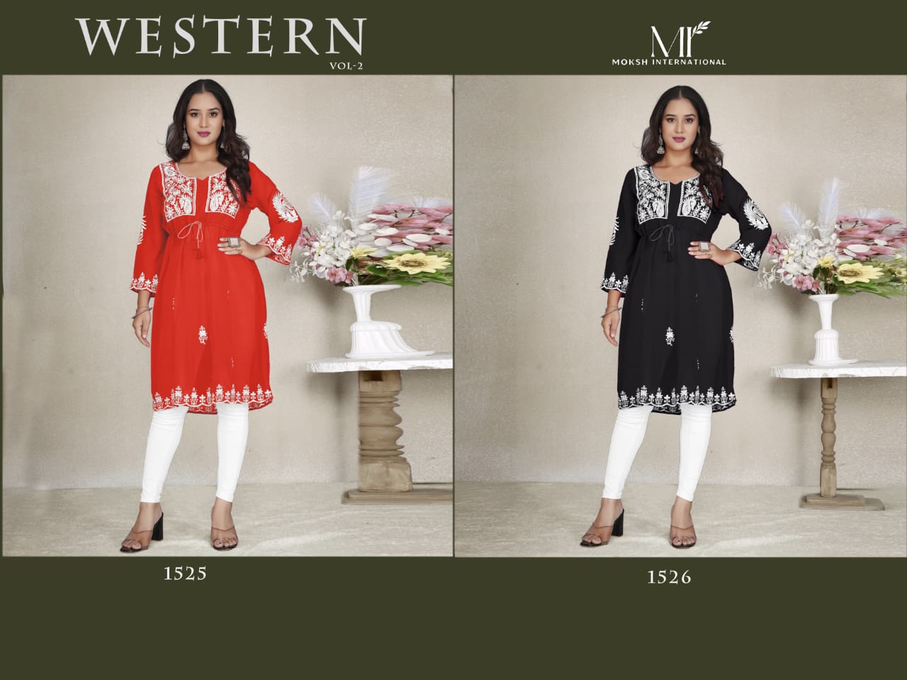 Western Vol 2 Moksh Georgette Kurtis Exporter India