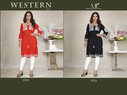 Western Vol 2 Moksh Georgette Kurtis Exporter India